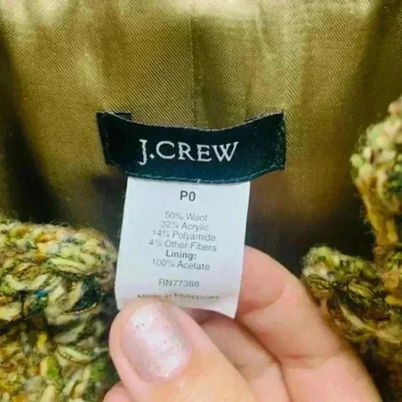 J.crew Olive Brown jacket and dress set wool and silk - Picture 8 of 14